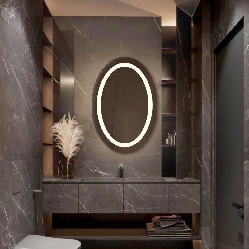 Designed LED Oval Bathroom Mirror