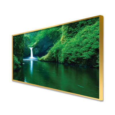 Beautiful Green Scenery Canvas Floating Frame Wall Painting