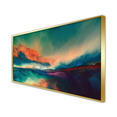 Abstract Multicolor Canvas Floating Frame Wall Painting