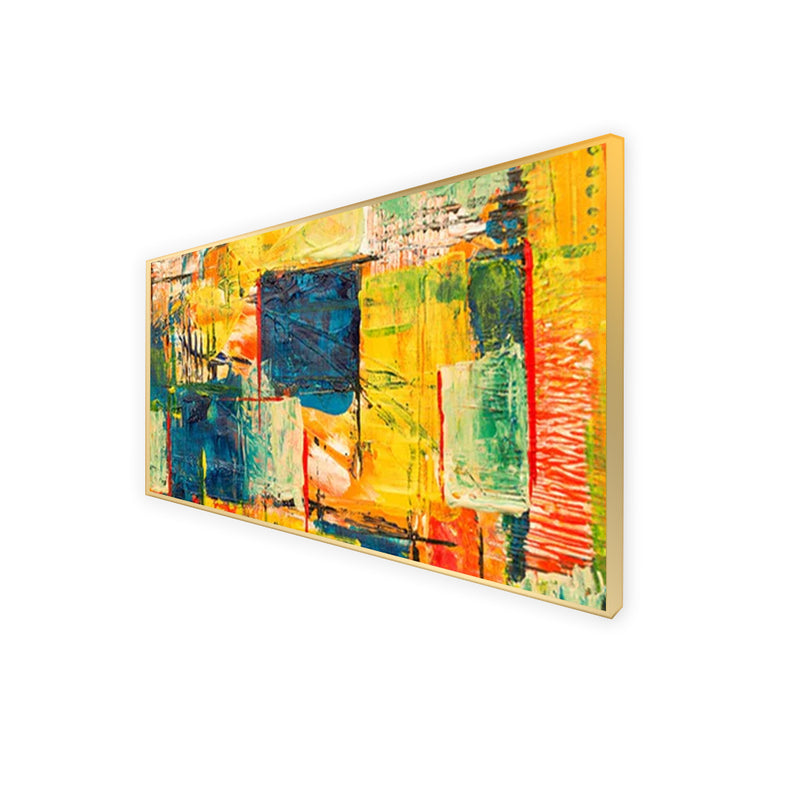 Paint Splatter Abstract Canvas Floating Frame Wall Painting