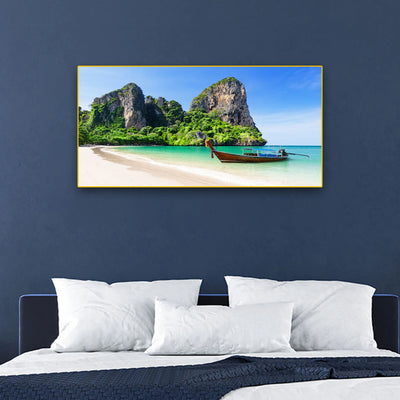 Railay Beach Canvas Floating Frame  Wall Painting