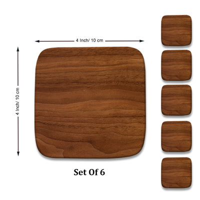Square Wooden Coasters for Home and Office Decor, Heat Resistant Drink  Coasters for Coffee Table