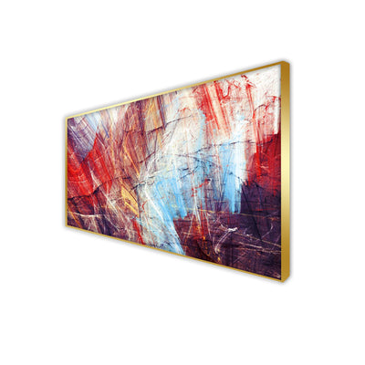 Stroke Line Abstract Floating Frame Canvas Wall Painting