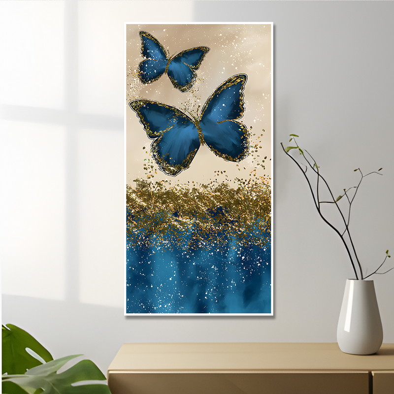 Beautiful Butterfly Premium Floating Frame Canvas Wall Painting