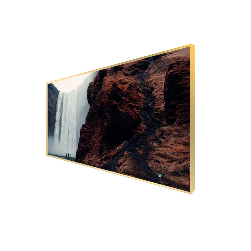 Water Fall View Canvas Floating Frame Wall Painting