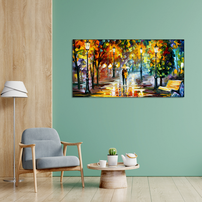 Beautiful Romantic Couple Abstract Canvas Wall Painting