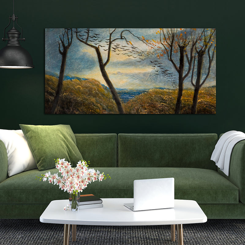 Forest Oil Color Scenery Canvas Wall Painting