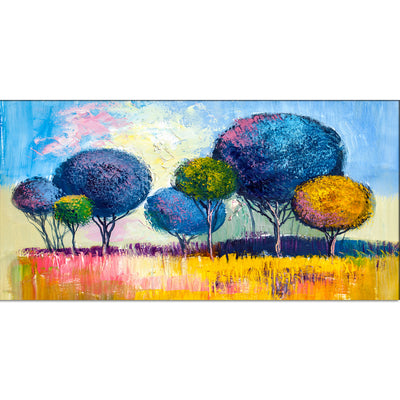 High On Happiness Colorful Artistic Tree Canvas Wall Painting