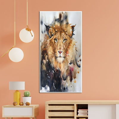 Abstract Lion Canvas Floating Wall Painting