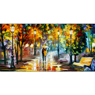 Beautiful Romantic Couple Abstract Canvas Wall Painting