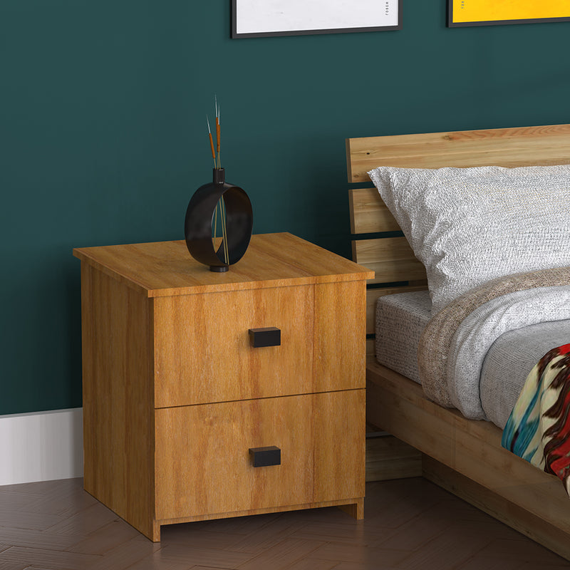 Kosmo Premium bed side table with oak wooden Finish