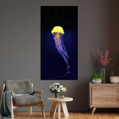 Jellyfish Print Canvas Wall Painting