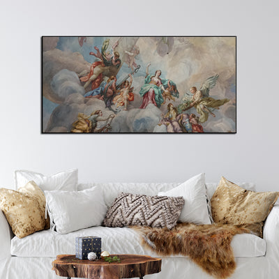 Jesus The Last Supper Standard Canvas Floating Frame Wall Painting