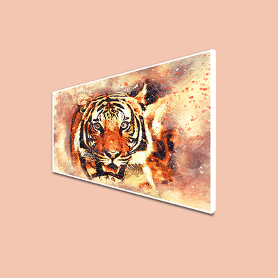 Abstract Tiger Face Canvas Floating Frame Wall Painting