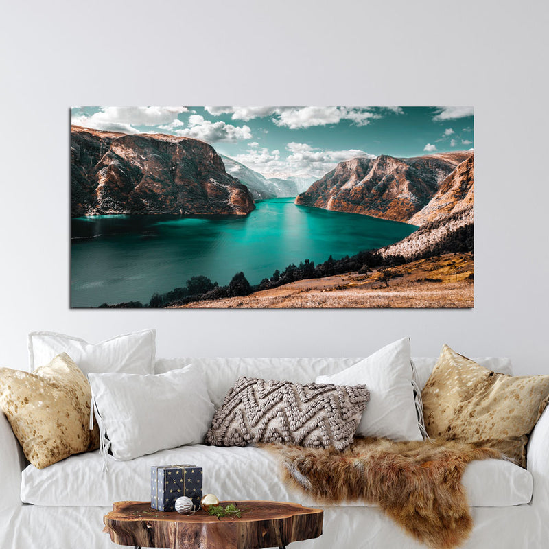 Moraine Lake Mountain View Canvas Wall Painting