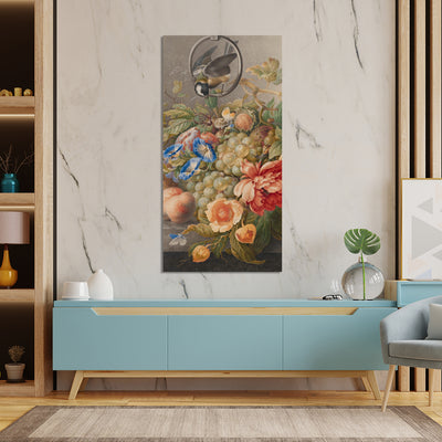 Fruits With Flowers & Bird Canvas Wall painting