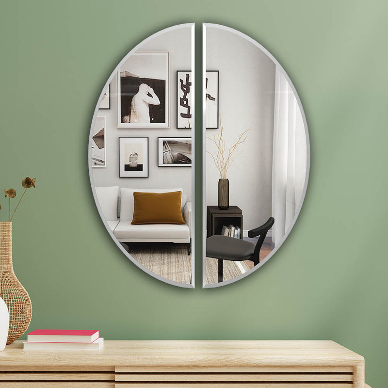 Frameless Semi Circle Bathroom Mirror