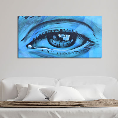 Blue Eyes Artistic Canvas Wall Painting