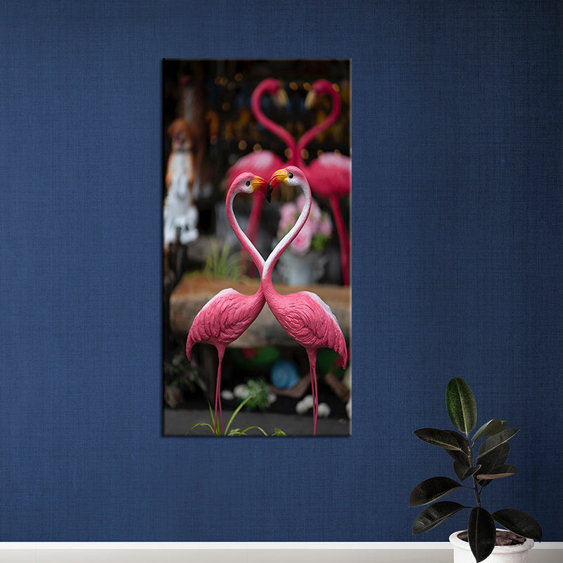 Flamingo Love Birds Canvas Wall Painting