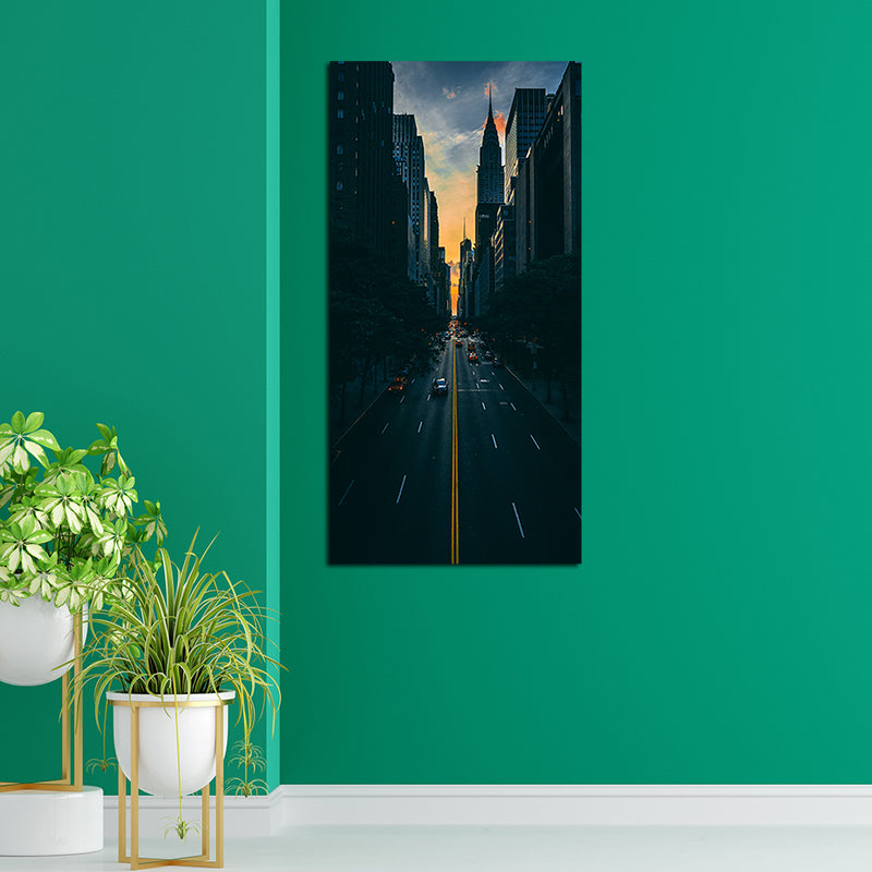 City Street View Canvas Wall Painting