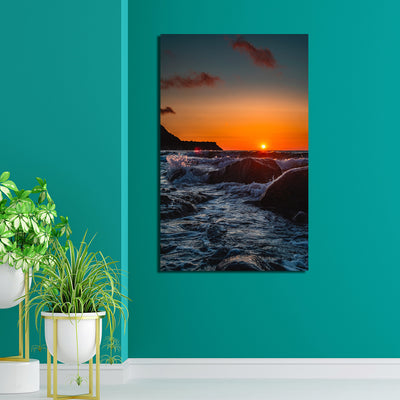 Beach Sunset View Canvas Wall Painting