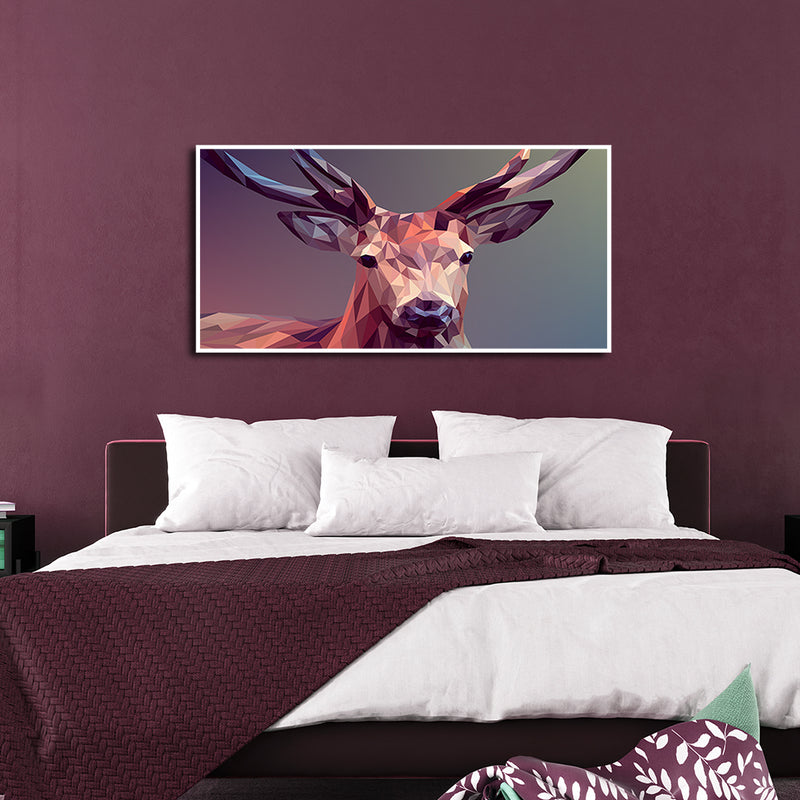 Deer Illustrations Canvas Floating Frame Wall Painting