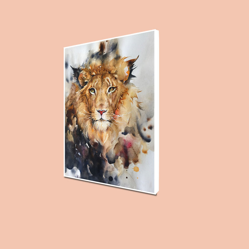 Abstract Lion Canvas Floating Wall Painting