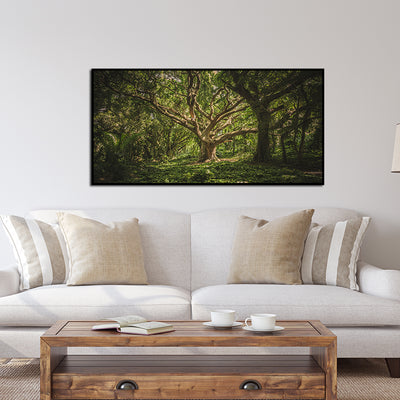 Dark Forest Canvas Floating Frame Wall Painting
