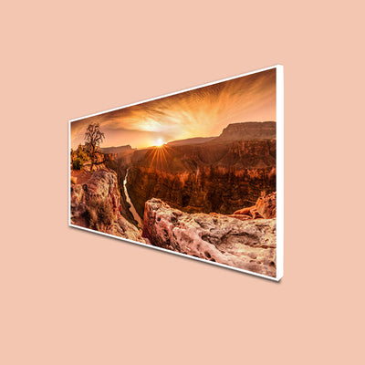 Sunset Grand Canyon Floating Frame Canvas Wall Painting