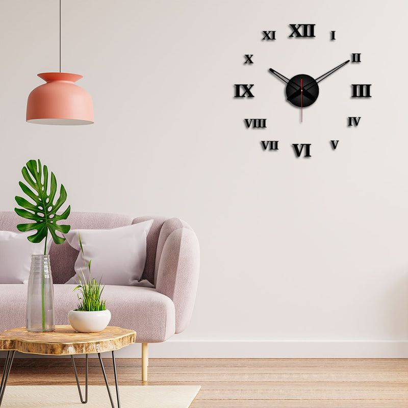 Designer Roman Number Big Size 3D Infinity Wall Clock