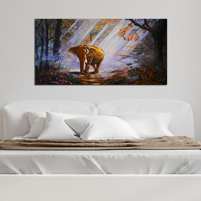 Artistic Elephant Canvas Wall Painting