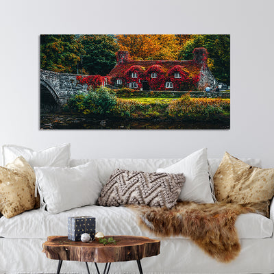 A Beautiful Flower Scenery Canvas Wall Painting