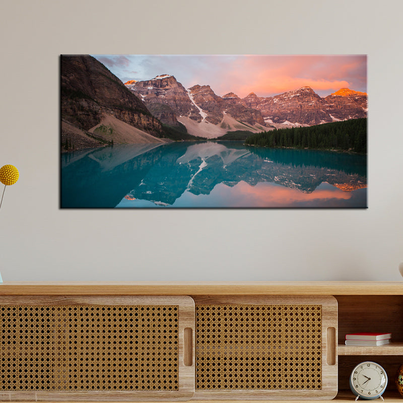 Mountain River View Canvas Modern Wall Painting