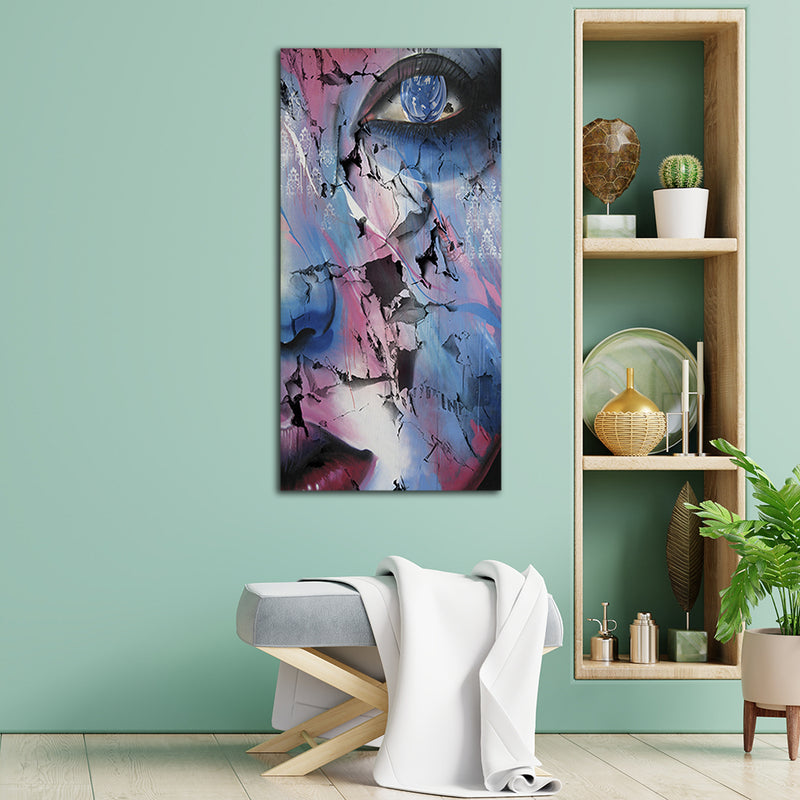 Abstract Broken Face Canvas Wall Painting
