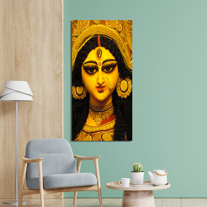 Maa Durga Preety Face Canvas Wall Painting