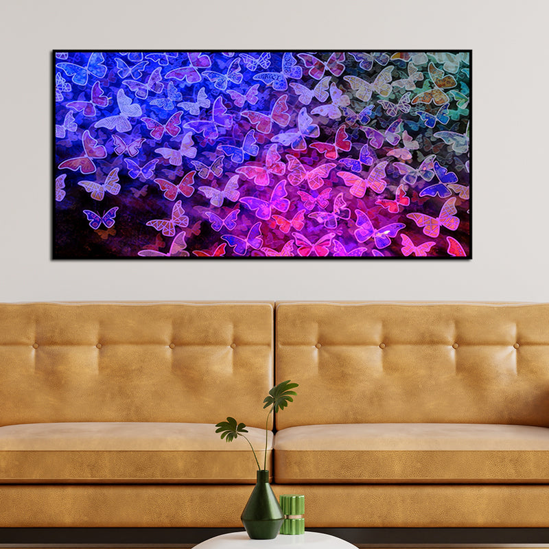 2D Butterfly Canvas Floating Frame Wall Painting