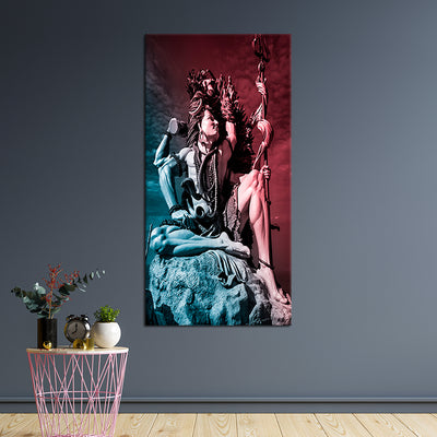 Lord Shiva Colourful Canvas Wall Painting