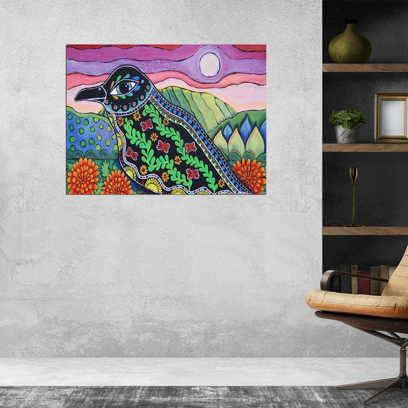 Mexican Art Wall Painting On Canvas