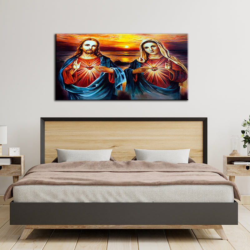 Jesus and Mary Canvas Wall Painting