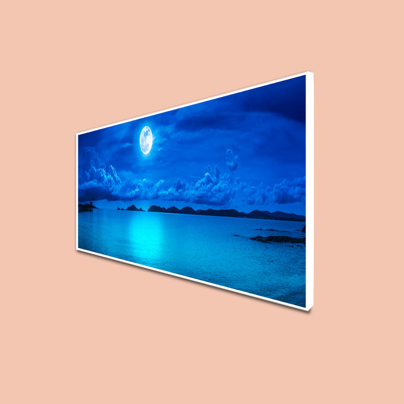 Blue Heaven In Earth Floating Frame Canvas Wall Painting