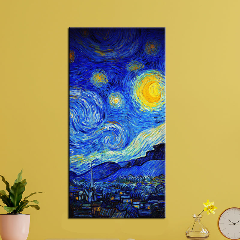 DECORGLANCE Blue Waves Modern Art Abstract Canvas Wall Painting