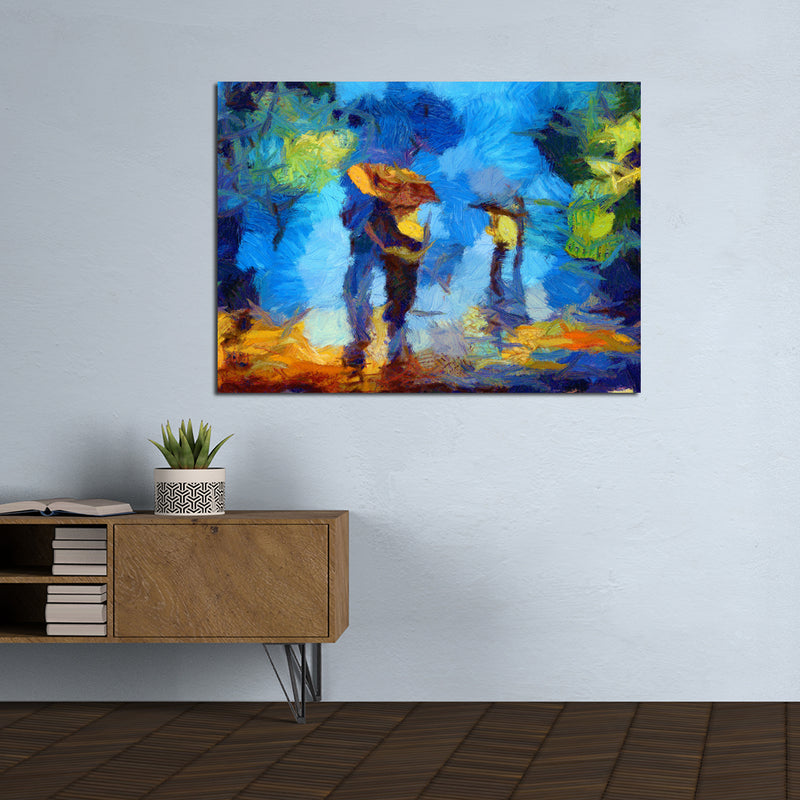 Abstract Couple Canvas Wall Painting