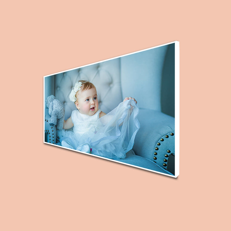 Cute Baby Girl Floating Frame Canvas Wall Painting