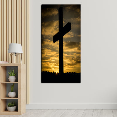 Jesus Cross Sunrise View Canvas Wall Painting