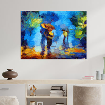 Abstract Couple Canvas Wall Painting