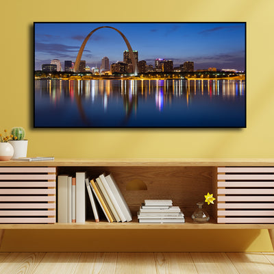 City Lake Floating Canvas Wall Painting