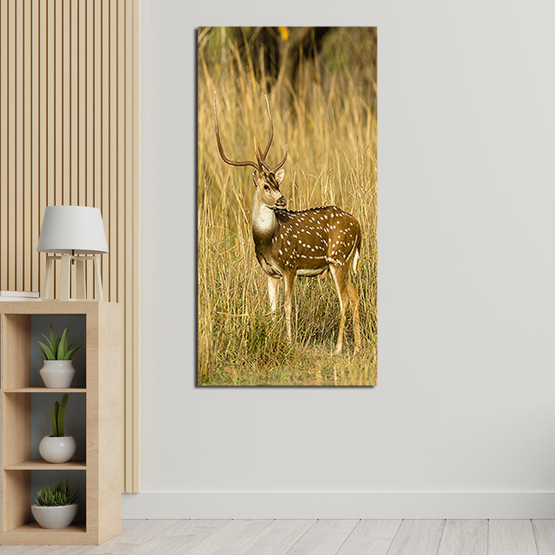 Deer In Field Canvas Wall Painting