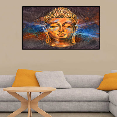 Gautam Buddha Canvas Floating Frame wall Painting