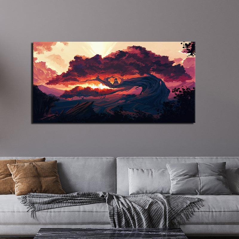 Giant Tree Abstract Canvas Wall Painting