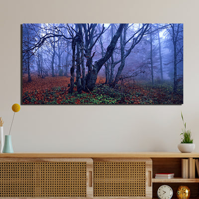 Blue Forest Scenery Canvas Wall Painting